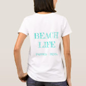 Cottage door het Zee Vrouwen Tshirt (Achterkant)