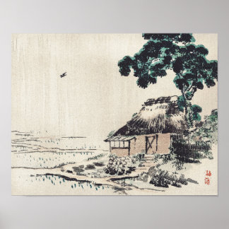 Cottage door Kōno Bairei Poster