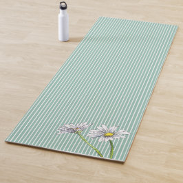 Cottage Eend Duck Ei Blauwe Gestreepte Waterverf M Yogamat