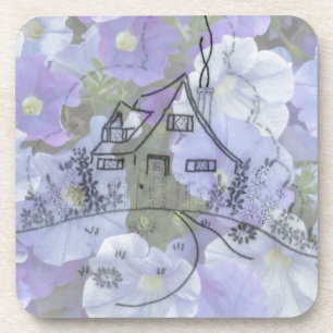 Cottage Embroidery & Petunias Bier Onderzetter