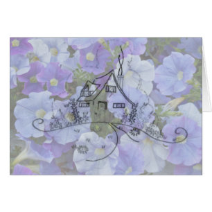 Cottage Embroidery & Petunias Kaart
