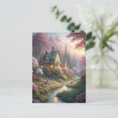 Cottage en tuin briefkaart (Staand voorkant)