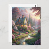 Cottage en tuin briefkaart (Voorkant / Achterkant)