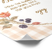 Cottage Fall in Love Gingham Mimosa Bar Poster (Hoek)