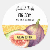 Cottage Fig Jam Deksel Label Sticker (Voorkant)