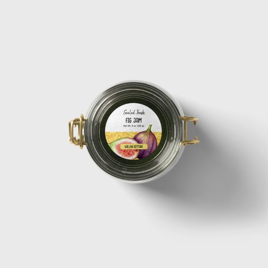 Cottage Fig Jam Deksel Label Sticker