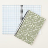 Cottage Floral Sage Green Notitieboek (Binnen)