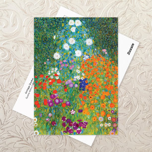 Cottage Flower Garden Landschap Gustav Klimt Briefkaart
