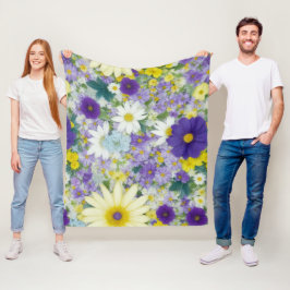  Cottage Flowers Fleece Deken