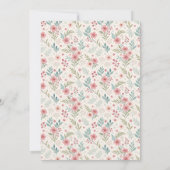 Cottage Garden Antique Baby Shower Kaart (Achterkant)