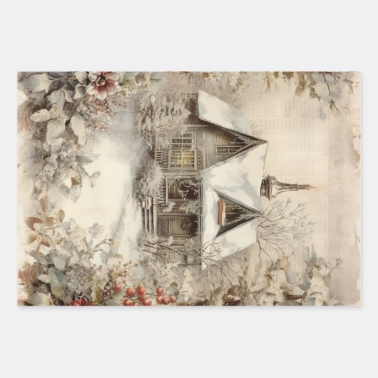 Cottage Garden Ephemera Inpakpapier Vel (Voorkant)