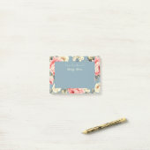 Cottage Garden Flowers Pattern Personalized Post-it® Notes (Op bureau)
