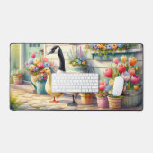 Cottage Garden Geese Spring Illustration Bureaumat (Keyboard & Muis)