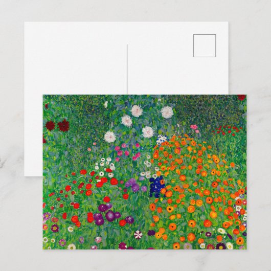 Cottage Garden Gustav Klimt Briefkaart (Voorkant / Achterkant)