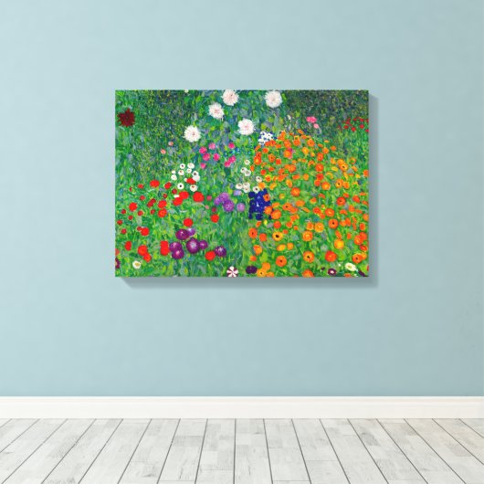 Cottage Garden Gustav Klimt Canvas Afdruk (Insitu (Houten vloer))