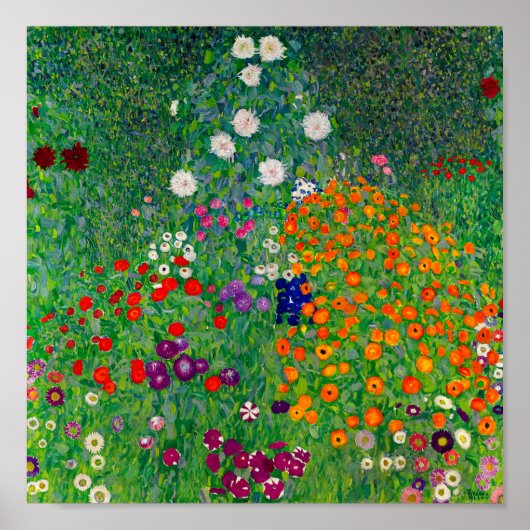Cottage Garden Gustav Klimt Poster (Voorkant)