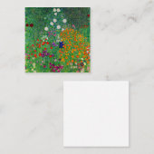 Cottage Garden Gustav Klimt Vierkante Visitekaartje (Voorkant / Achterkant)