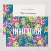 Cottage Garden Liberty Style | partijuitnodiging Kaart (Voorkant / Achterkant)