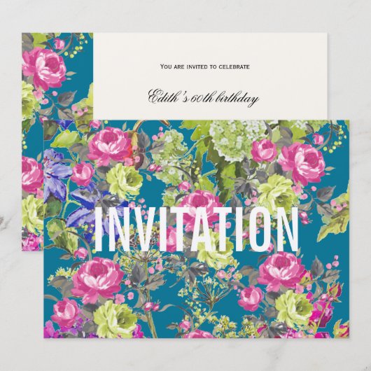 Cottage Garden Liberty Style | partijuitnodiging Kaart (Voorkant / Achterkant)