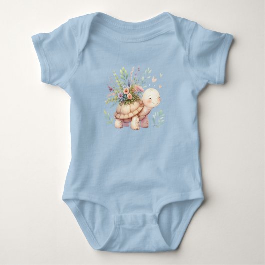 Cottage Garden Schildpad Waterverf Romper (Voorkant)