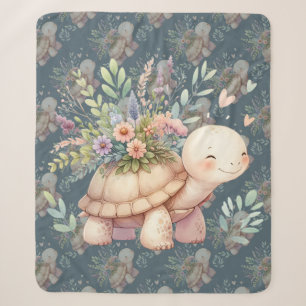 Cottage Garden Schildpad Waterverf Sherpa Deken
