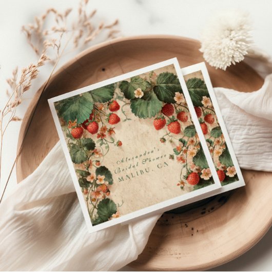 Cottage Garden Strawberry Bridal Shower Servet