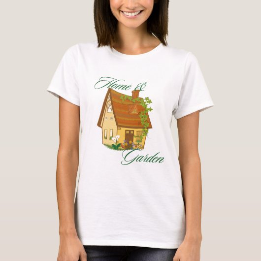 Cottage & Garden T-Shirt - Huis en Tuin Design (Voorkant)