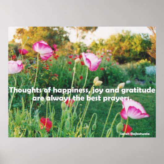 Cottage Garden Thoughts, Gratitude Prayer Poster (Voorkant)