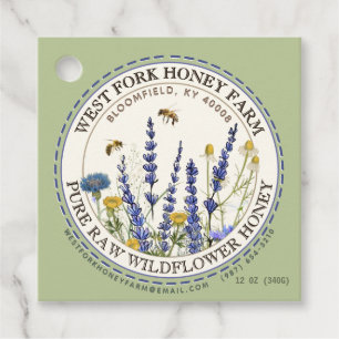 Cottage Garden Wild Meadow Honing met honingbijen Bedankjes Labels