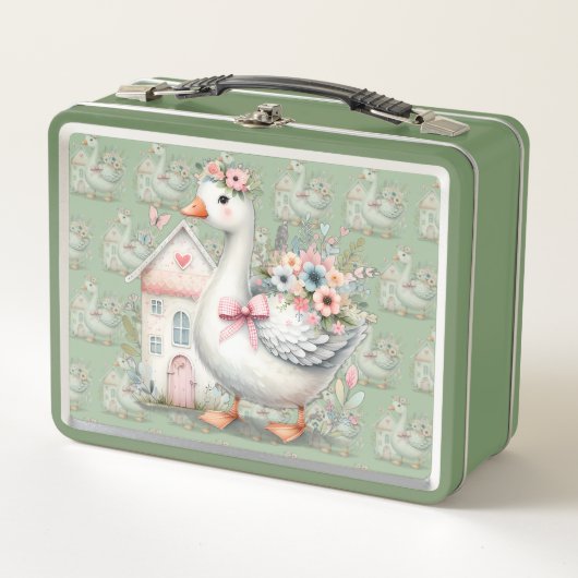 Cottage Goose Floral House Scene (Voorkant)