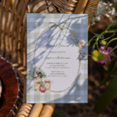 Cottage Green Gingham Vrijgezellenfeest Kaart