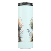 Cottage Haven Floral Homes Illustration Thermosbeker (Achterkant)