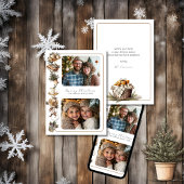 Cottage Hygge Twee Foto Kerst Kaart