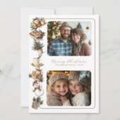 Cottage Hygge Twee Fotokalender Kerstmis Feestdagenkaart (Voorkant)