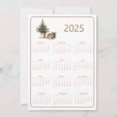 Cottage Hygge Twee Fotokalender Kerstmis Feestdagenkaart (Achterkant)