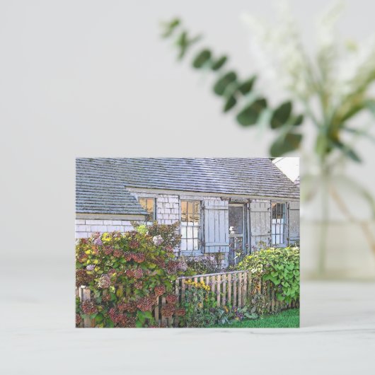 Cottage in Sconset - VINTAGE LOOK Briefkaart (Staand voorkant)