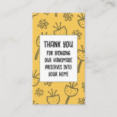 cottage jam en conserven dank u visitekaartje (Voorkant)