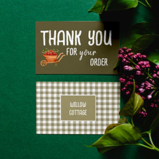 cottage jam en conserven dank u visitekaartje