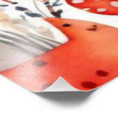 Cottage kern bloemenlandschap dieren huizen foto afdruk (Hoek)