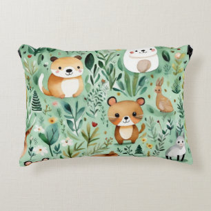 Cottage kern bloemenlandschap groen decor accent kussen