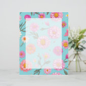 Cottage kern bloemenwitte madeliefjes roze bloemen (Staand voorkant)