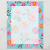 Cottage kern bloemenwitte madeliefjes roze bloemen (Voorkant)