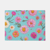 Cottage kern bloemenwitte madeliefjes roze bloemen deurmat (Voorkant)