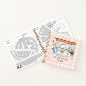 Cottage Kitchen Peach Gingham Family Recipe Notitieboek (Binnen)