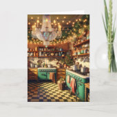 Cottage Kitsch Vakantie Retro Kerstmis Kaart (Voorkant)