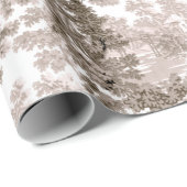 Cottage Landscape Toile-Brown & White Cadeaupapier (Rol Hoek)
