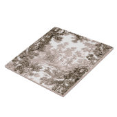 Cottage Landscape Toile-Brown & White Tegeltje (Zijkant)