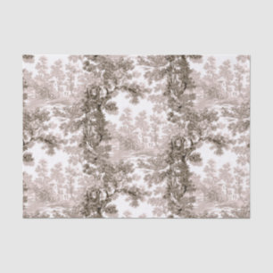  Cottage Landscape Toile-Brown & White Tissuepapier