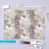 Cottage Landscape Toile-Brown & White Tissuepapier (Craft)