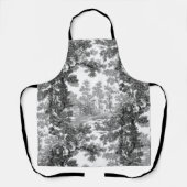 Cottage-landschap toile-Black & White Schort (Voorkant)